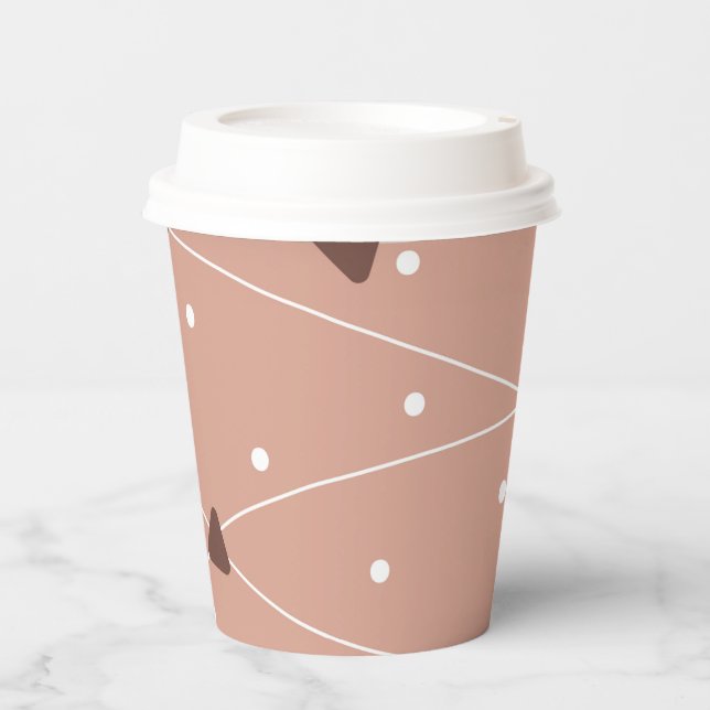 Milk Chocolate Chips Pattern Paper Cups (Front)