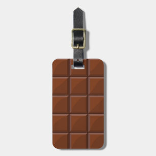 Milk chocolate luggage tag