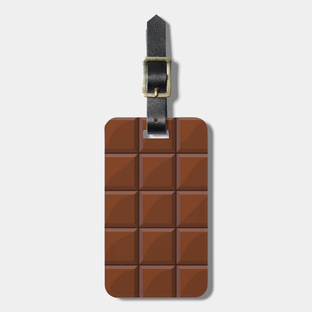 Milk chocolate luggage tag (Front Vertical)