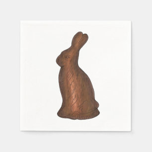 Milk Chocolate Rabbit Easter Bunny Candy Napkin