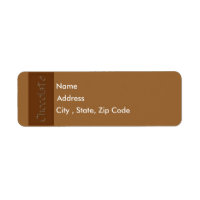 Milk Chocolate Return Address Label