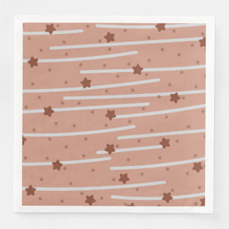 Milk Chocolatey Stars and Stripes Pattern Napkin