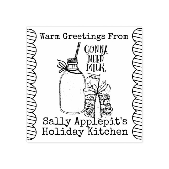 Milk Christmas cookies baking from the kitchen of Rubber Stamp (Imprint)