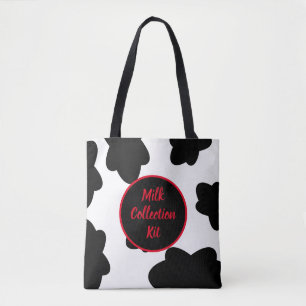 “Milk Collection Kit” Cow Print Tote Bag
