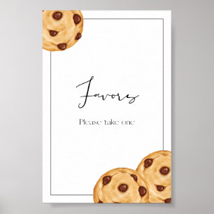 Milk & Cookie Birthday Favours Sign