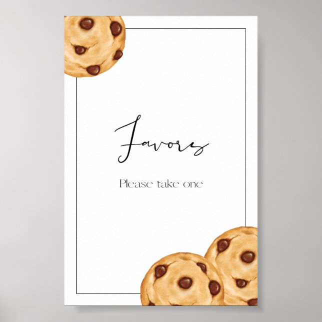Milk & Cookie Birthday Favours Sign (Front)