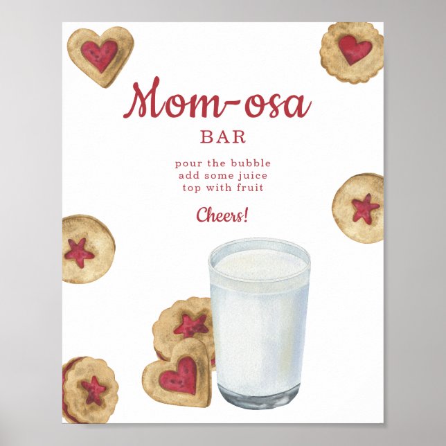 Milk & Cookies Baby shower Momosa bar Poster (Front)