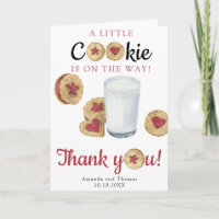 Milk & Cookies Baby shower - Thank You Card