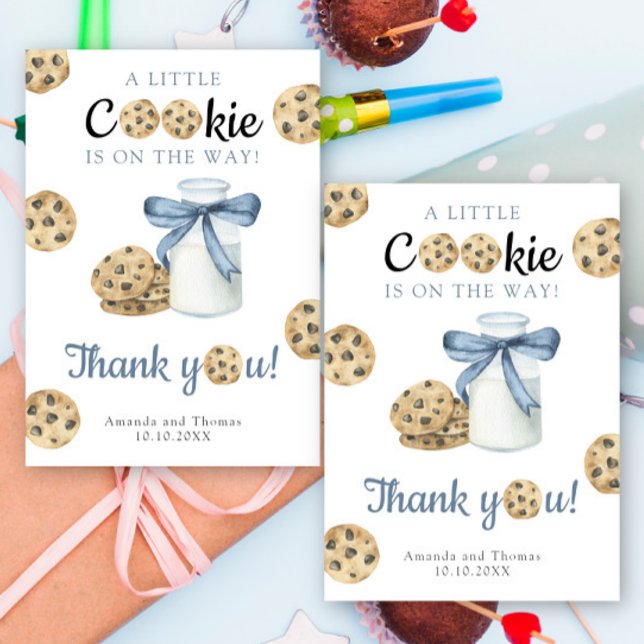 Milk & Cookies Baby shower - Thank You Card (Creator Uploaded)