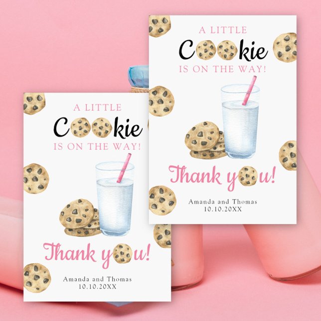 Milk & Cookies Baby shower - Thank You Card (Creator Uploaded)