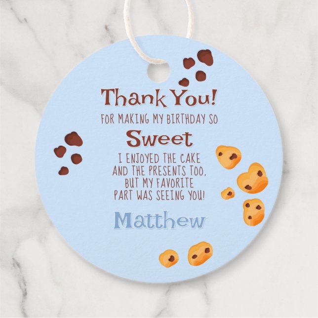 Milk & Cookies Favour Tags (Back)