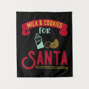 Milk & Cookies For Santa Tapestry