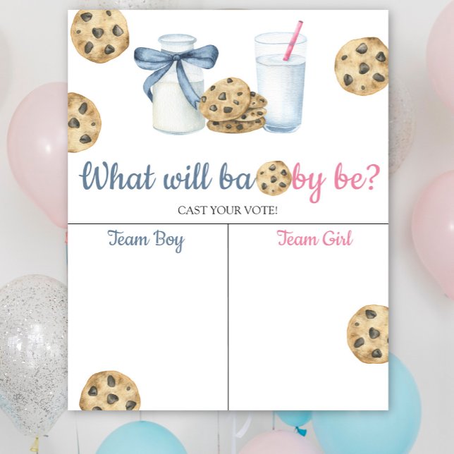 Milk & Cookies Gender reveal Boy or Girl chart (Creator Uploaded)