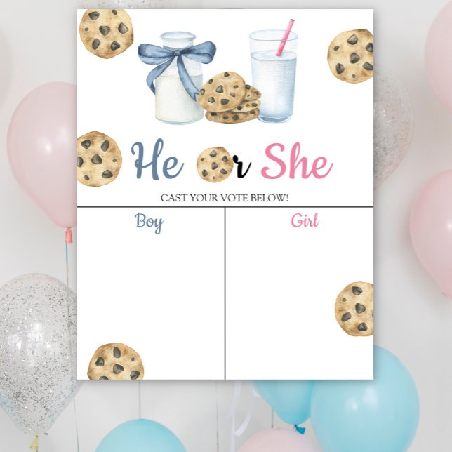 Milk & Cookies Gender reveal He or She chart (Creator Uploaded)
