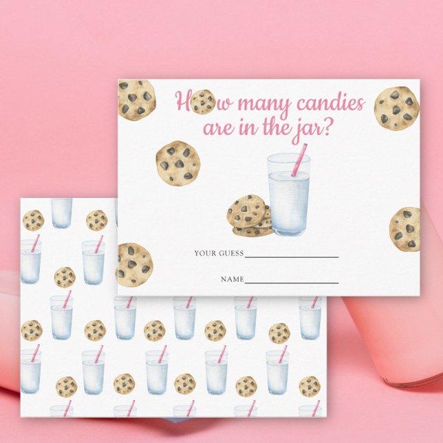 Milk & Cookies Guess how many candies Enclosure Card (Creator Uploaded)