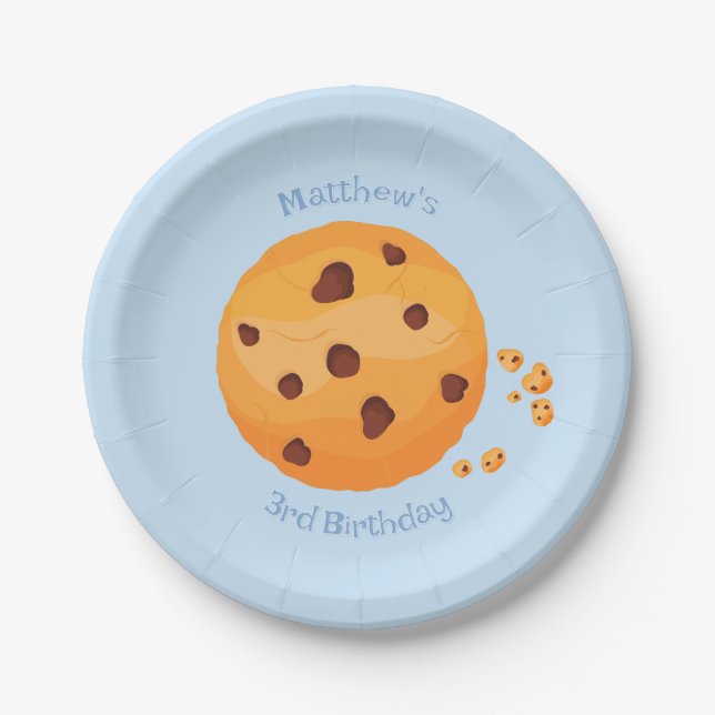Milk & Cookies Paper Plate (Front)