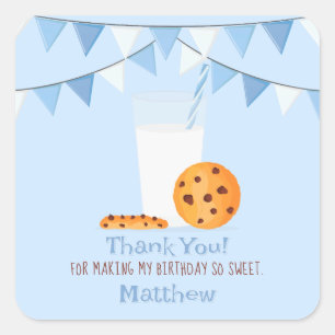 Milk & Cookies Square Sticker