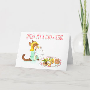 Milk & Cookies Tester Greeting Card