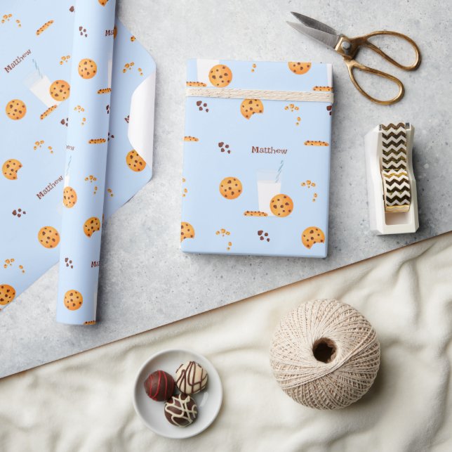 Milk & Cookies Wrapping Paper (Crafts)