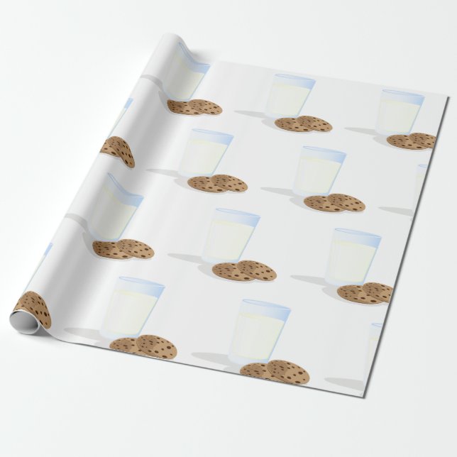 Milk & Cookies Wrapping Paper (Unrolled)