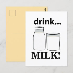 Milk Drink Milk Postcard