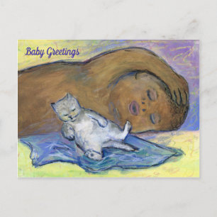 Milk Drunk Babies Greeting Custom Cat Postcards