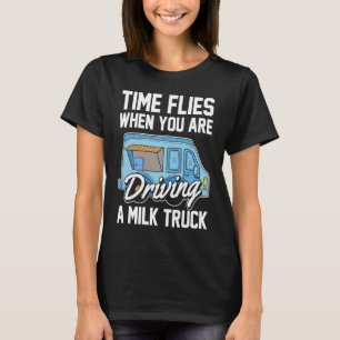 Milk Farm  Dairy Cow Farming Farmer Milk Truck T-Shirt