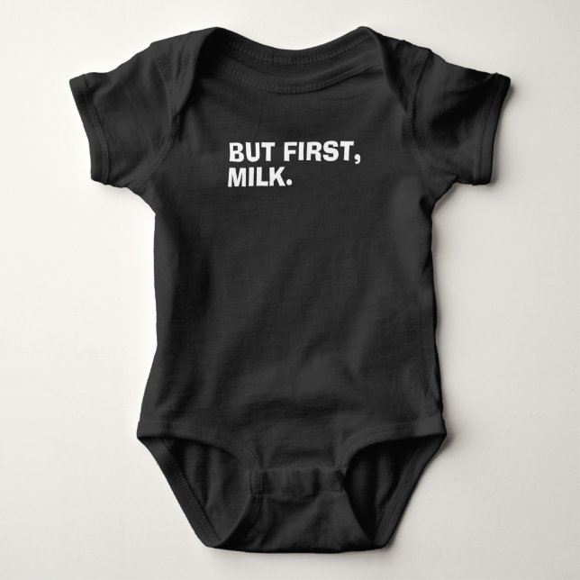 Milk First Baby Jersey Bodysuit (Front)