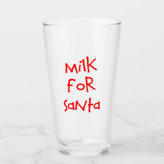 Milk for Santa Glass