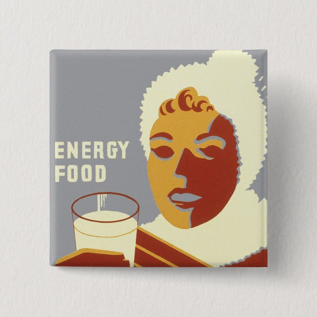 Milk for Warmth 15 Cm Square Badge (Front)