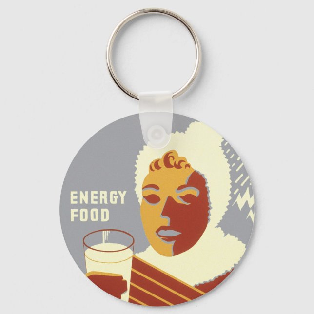 Milk for Warmth Key Ring (Front)