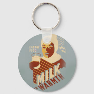 Milk for Warmth Key Ring