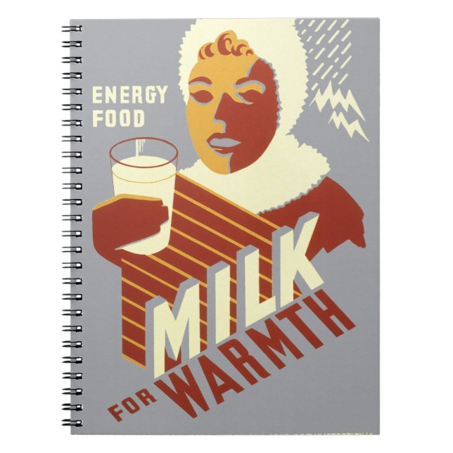 Milk for Warmth Spiral Notebook (Front)