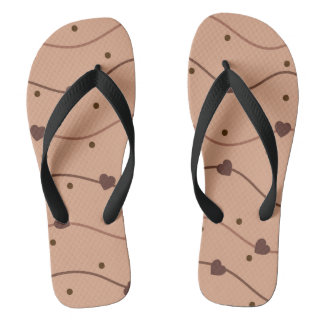 Milk Heart Chocolate Chips Pattern Jandals