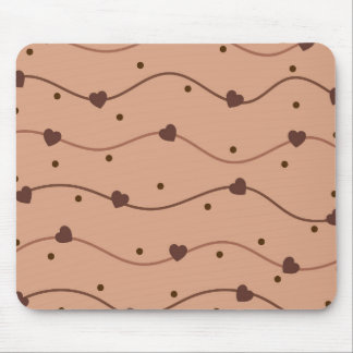 Milk Heart Chocolate Chips Pattern Mouse Pad