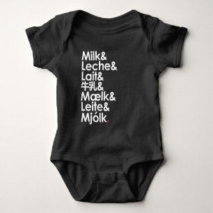 Milk Is Our Love Language Baby Bodysuit