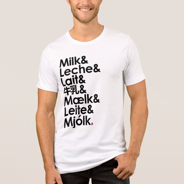 Milk Is Our Love Language (White) Tri-Blend Shirt (Front)