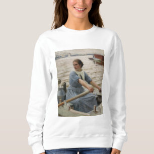 Milk Maid on a Rowing Boat (by Albert Edelfelt) Sweatshirt