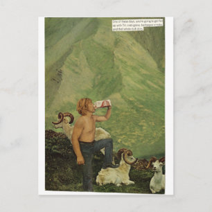 Milk man - postcard