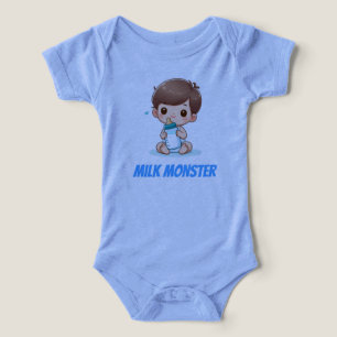 Milk Monster Funny Baby Bodysuit Cute Bottle Infan