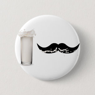 Milk Moustache 6 Cm Round Badge