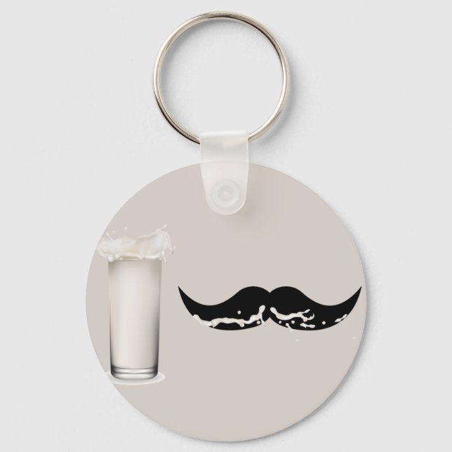 Milk Moustache Creme Key Ring (Front)