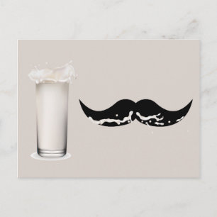 Milk Moustache Creme Postcard