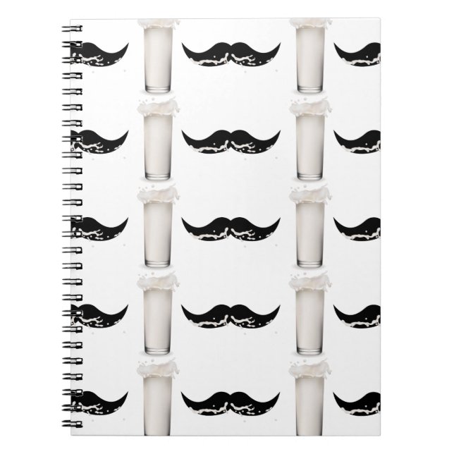 Milk Moustache Spiral Notebook (Front)