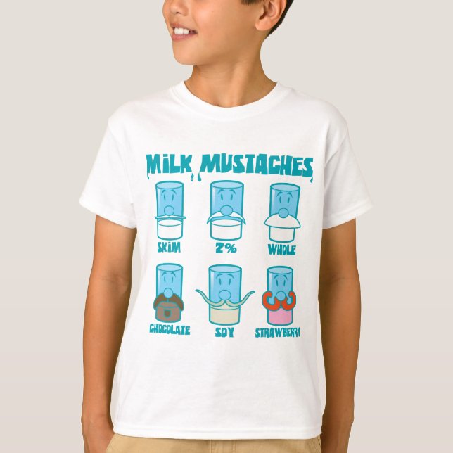Milk Moustaches T-Shirt (Front)