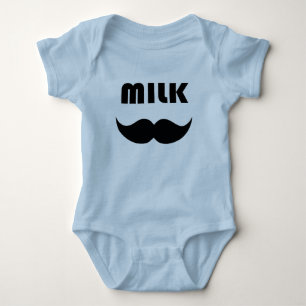 Milk mustache baby bodysuit