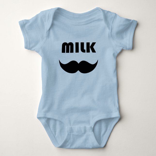 Milk mustache baby bodysuit (Front)