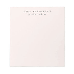 milk pink from the desk of notepad