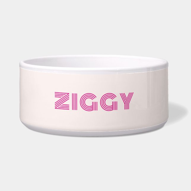 milk pink with neon pink pet name  (Front)