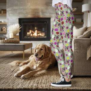 Milk Snake Exotic Floral Green Leggings